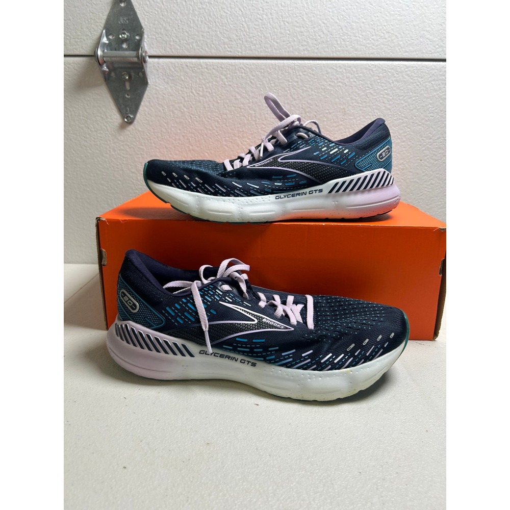 Brooks Glycerin GTS 20 Peacoat Ocean Pastel Lilac Size 10.5 #2994